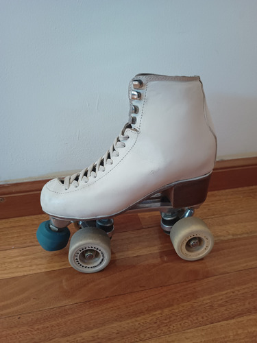 Patines Botas Blancas 4 Ruedas Con Rulemanes