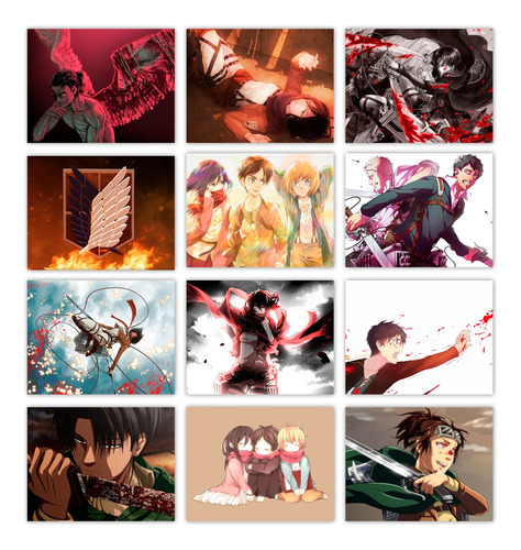 12 Posters Anime Attack On Titan