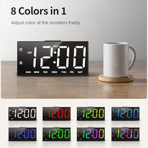 Reloj Despertador Digital Jall Con Pantalla Grande Y Números