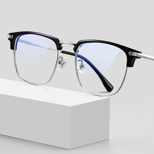 Lentes Para Computadora Hombre Tr Moda Retro Anti Luz Azul