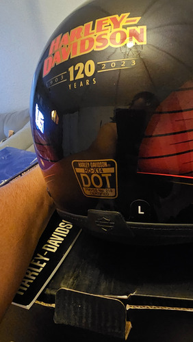 Casco Harley Davidson Original De Edicion 120 Aniversario Negro Monocolor L (Usado)