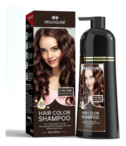 Mohope Champu Marron Oscuro De 16.9 Onzas Liquidas (16.9 fl