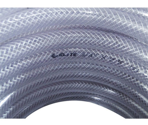 Mangueira Cristal Trançada Pt 250 Psi 5/16 Elite 15 Metros Cor Transparente