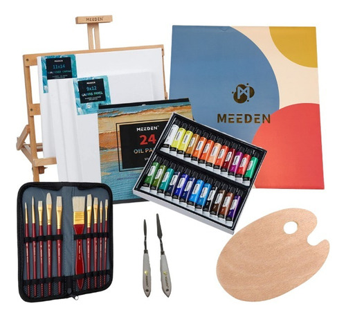 Set Premium De 42 Elementos Para Pintar Al Oleo  Meeden 