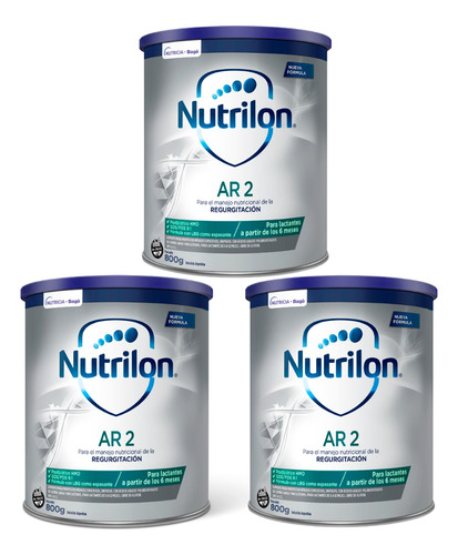 Nutrilon Ar2 X 800g - 3 Unidades Sin Sabor