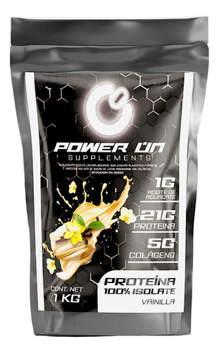 Proteína Whey Isolate Hidrolizada Power On Con Colágeno 1kg