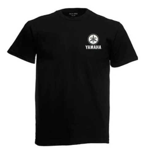 Remera Algodón Moto Yamaha Negro El Tala Repuestos