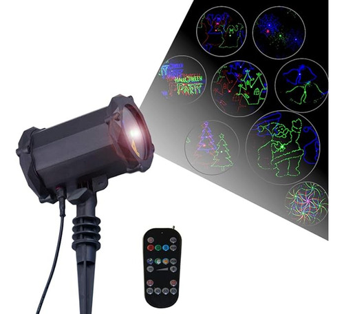 3 Temas En 1 Proyector Laser De Jardin Luces Navidad Hallowe