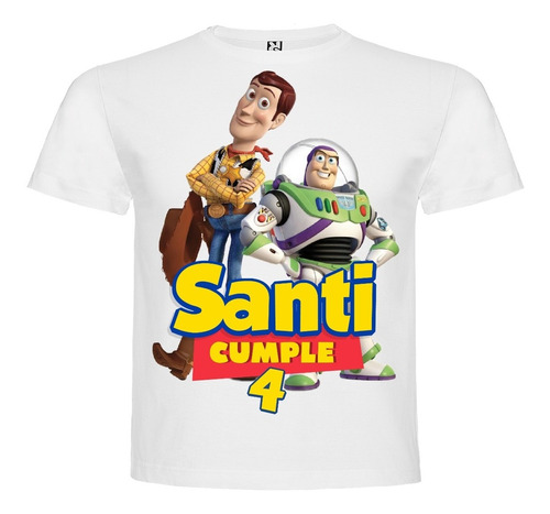 Polera Woody Buzz Lightyear Toy Story 3-12 Niño Cumpleaños 