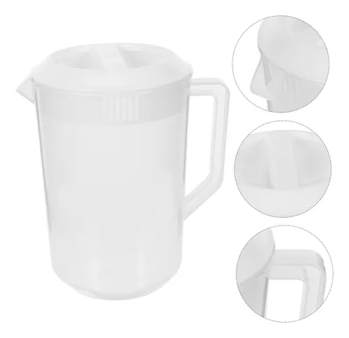Jarro Plástico 4 Lt Con Tapa Blanca