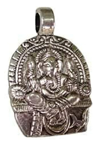 Colgante De Ganesha Sentado De Metal Plateado, Lo Mejor Para