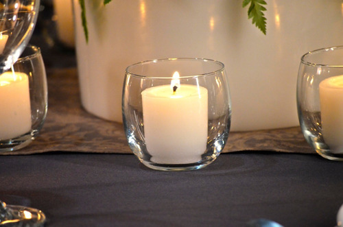Imagen 10 de 10 de 20 Velas 5x5cm Para Centros De Mesa De Boda Aluzza