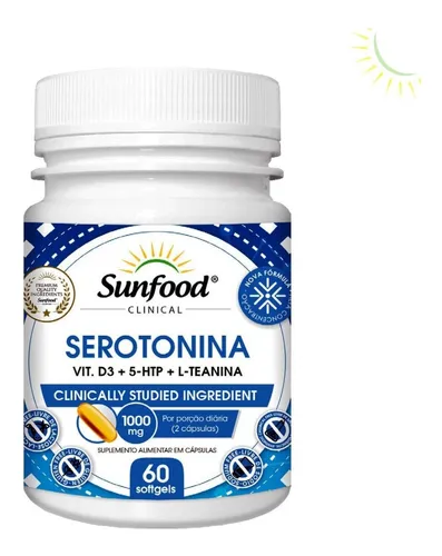 comprar Serotonina con vitamina D3 + 5-HTP + L-teanina 1000 mg Sunfood