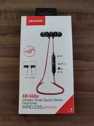 Fone De Ouvido Sem Fio Aiwa Aw-660bt Microfone Original