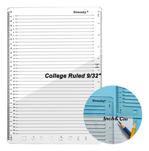 Plantilla De Lnea Recta Con Rayas Universitarias De 9/32 Pul