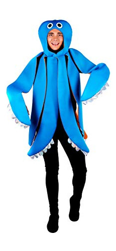 Adultos Octopus Costume Mens Womens Blue Novelty Mar An...
