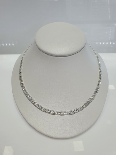 Cadena 1 Y 1 Diamantada Plata Ley.925