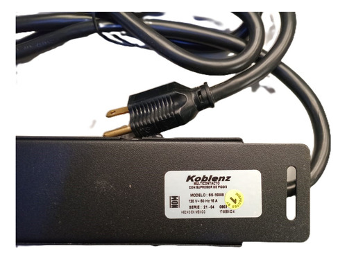 Multicontacto Supresor De Picos Koblenz Ss-15008 Negro