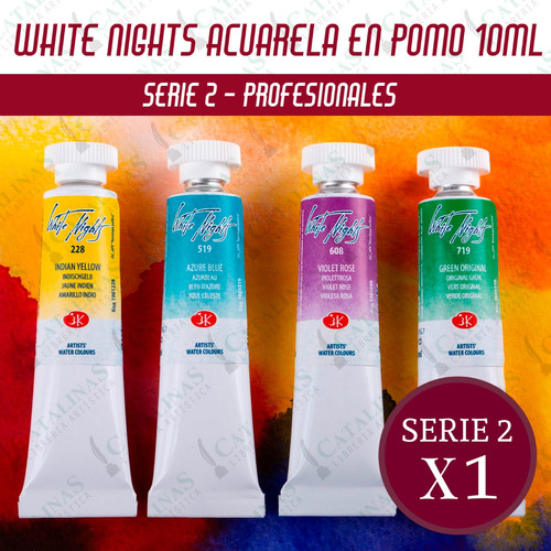 Acuarela White Nights En Pomo X 10ml Serie 2 Microcentro