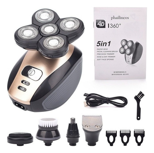 ... Máquina De Barbear Recarregável Lazhu 5 Em 1