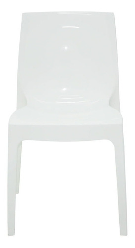 Cadeira de jantar Tramontina Alice con brillo, estrutura de cor  branco, 1 unidade