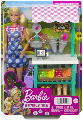 Barbie 2022 Farmer Market Playset Fazendeira Mercado Fazenda