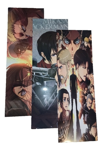 Poster Largo Pack X3 Ataque De Los Titanes Mikasa Eren Zeke