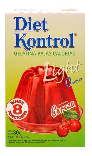 Gelatina Diet Kontrol Pack X6 Cereza X30g