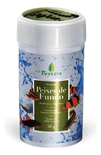 Raçao Peixes De Fundo Poytara 50g - Cascudo Botia Coridora