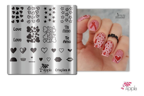Imagem 5 de 8 de Kit Placas Carimbo De Unhas Kids Grátis -carimbo Iniciante-