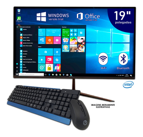 Computador All In One I5 16gb Ram 480gb Ssd Tela 19 Hd Wifi