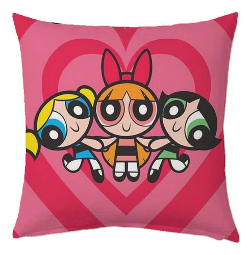 Chicas Super Poderosas Almohada Cojin Decorativo 40x40cm 01 Blanco Chicas Superpoderosas