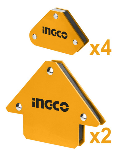 Set Escuadras Magneticas 6 Piezas 10-25lb