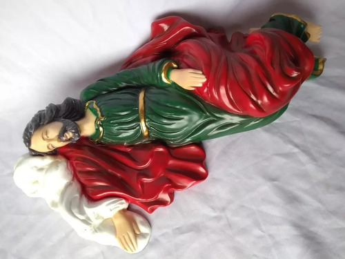 São José Dormindo 50 Cm Imagem Que O Papa Tem No Quarto Cor pintura a mão