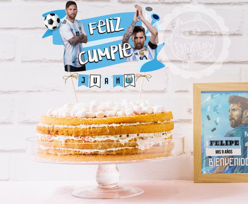 Messi Argentina Topper De Torta Pdf Listo Para Imprimir!