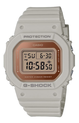 Relógio masculino Casio G-shock GMD-S5600-8 TS Cor de fundo TS Cor de fundo branca Cor da pulseira branca Cor do bisel branco