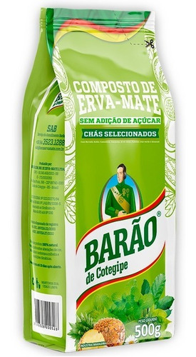 Erva-mate Barão de Cotegipe chás selecionados sem glúten 500 g