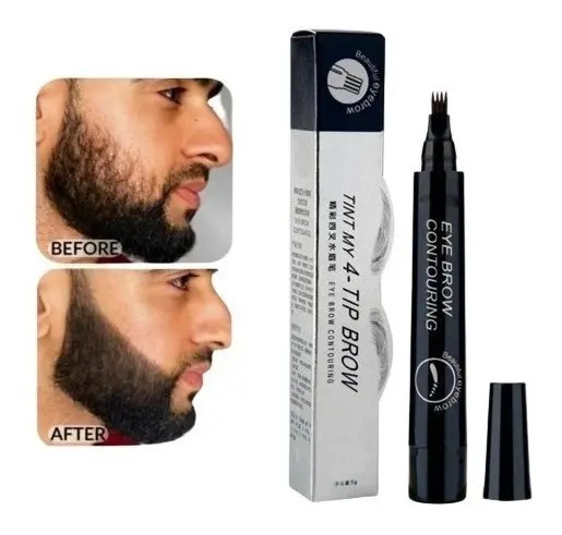 Caneta de Barba e Sobrancelha Fio a Fio para Preenchimento de Falhas