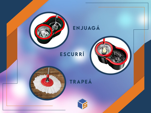 Balde Centrifugo Escurridor Mopa Lampazo Trapeador