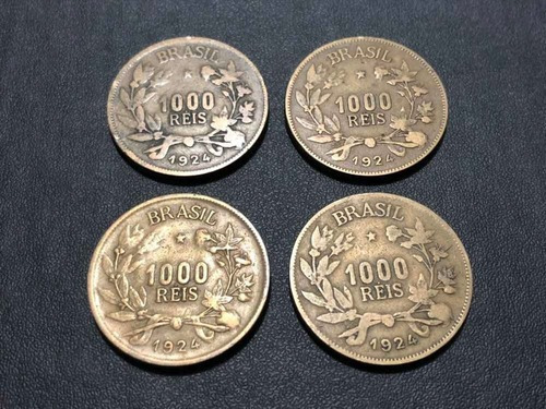 Lote Moedas Antigas 1000 Réis 1924