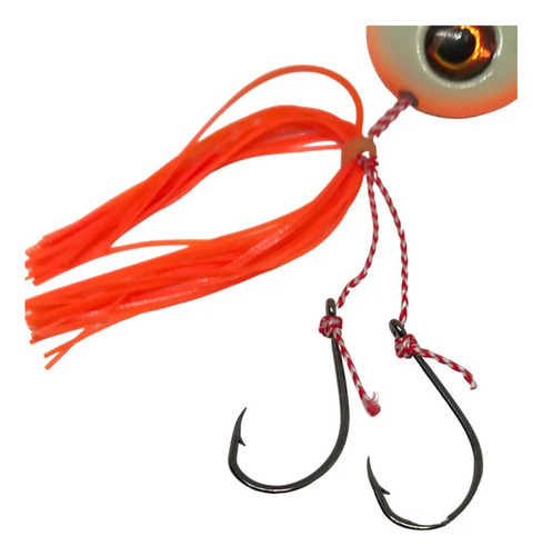 Isca Artificial Pesca Ns Zóio Polvo 75g 3cm Cor Laranja Glow