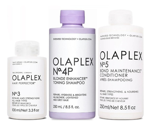 Olaplex N°3 + N°4p + N°5 Tratamiento Reparador Cabello Rubio