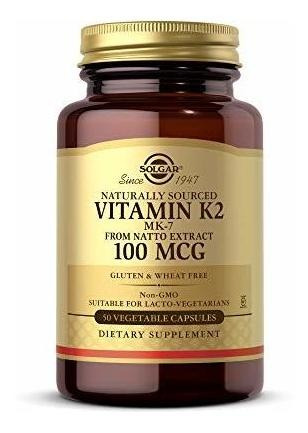 Solgar Vitamina A K2 (mk-7) 100mcg, 50 Cápsulas Vegetales -