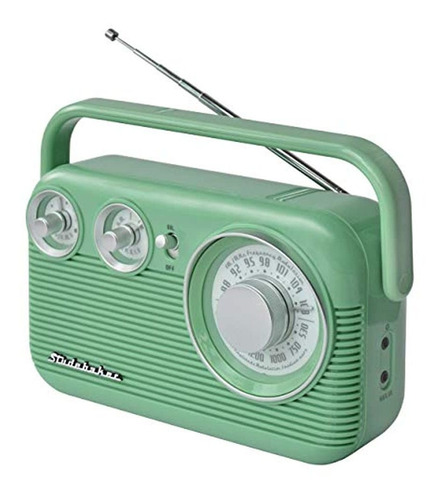Imagen 3 de 6 de Studebaker Sb2003 - Radio Retro Am Fm Verde Azulado
