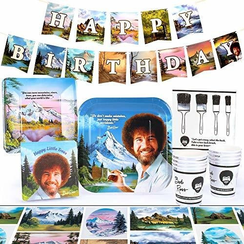 Bob Ross Party Supplies Estándar Decoraciones Clásica...