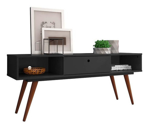 Rack Retrô 55 - Olivar Cor Preto