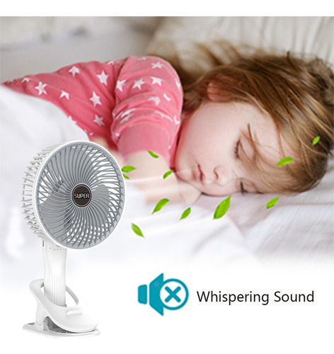 A Mini Ventilador Portátil Escritorio Recargable Ajustable