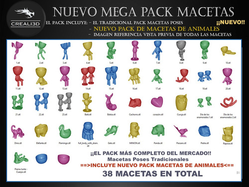 Mega Pack Macetas Stl Para Impresión 3d