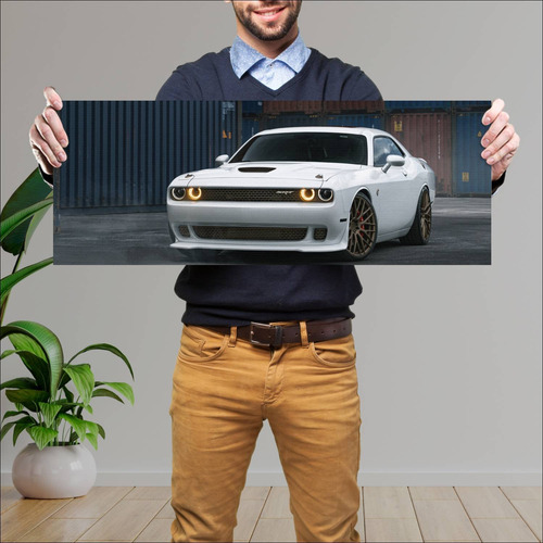 Cuadro 30x80cm Auto Auto Dodge Challenger Srt Hellcat