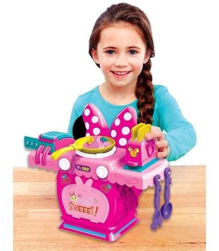 Juego De Cocina De Lujo Disney Junior Minnie Mouse Color Rosado